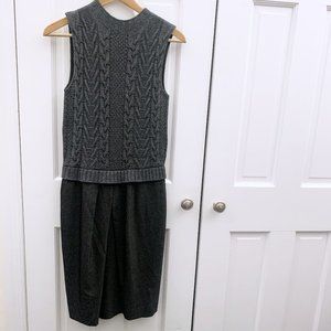 MaxMara Charcoal Knit Midi Dress